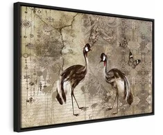 Artgeist Paveikslas - Retro Cranes (1 Part) Wide