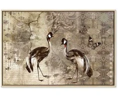 Artgeist Paveikslas - Retro Cranes (1 Part) Wide