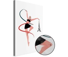 Artgeist Paveikslas - Rhythmic Gymnastics - Illustration of a Woman With a Ribbon