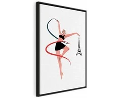 Artgeist Paveikslas - Rhythmic Gymnastics - Illustration of a Woman With a Ribbon