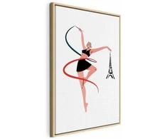 Artgeist Paveikslas - Rhythmic Gymnastics - Illustration of a Woman With a Ribbon