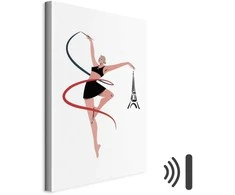 Artgeist Paveikslas - Rhythmic Gymnastics - Illustration of a Woman With a Ribbon