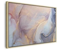 Artgeist Paveikslas - Rožinė and mėlynas marble - abstract watercolour with auksinis accents