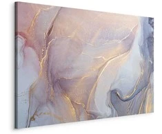 Artgeist Paveikslas - Rožinė and mėlynas marble - abstract watercolour with auksinis accents