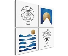 Artgeist Paveikslas - Sea or Mountains (4 Parts)