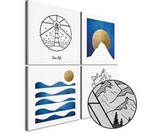 Artgeist Paveikslas - Sea or Mountains (4 Parts)