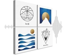 Artgeist Paveikslas - Sea or Mountains (4 Parts)