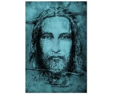 Artgeist Paveikslas - Shroud of Turin in Turqoise (1 Part) Vertical