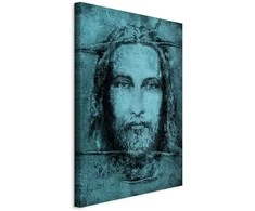 Artgeist Paveikslas - Shroud of Turin in Turqoise (1 Part) Vertical