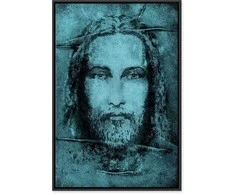 Artgeist Paveikslas - Shroud of Turin in Turqoise (1 Part) Vertical