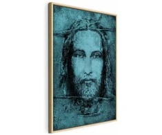 Artgeist Paveikslas - Shroud of Turin in Turqoise (1 Part) Vertical