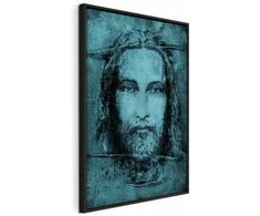 Artgeist Paveikslas - Shroud of Turin in Turqoise (1 Part) Vertical