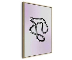 Artgeist Paveikslas - Sidabrinis Intricacies - Fluid Metallic Figure on a Gradient Background