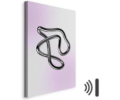 Artgeist Paveikslas - Sidabrinis Intricacies - Fluid Metallic Figure on a Gradient Background