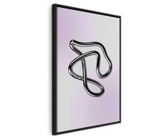 Artgeist Paveikslas - Sidabrinis Intricacies - Fluid Metallic Figure on a Gradient Background