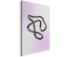 Artgeist Paveikslas - Sidabrinis Intricacies - Fluid Metallic Figure on a Gradient Background