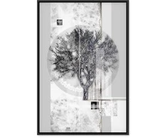 Artgeist Paveikslas - Sidabrinis Tree (1 Part) Vertical