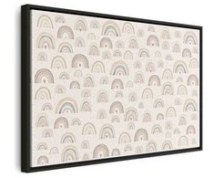 Artgeist Paveikslas - Spring - Pastel Rainbows with Hearts on a Rainy Day