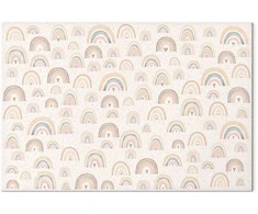 Artgeist Paveikslas - Spring - Pastel Rainbows with Hearts on a Rainy Day