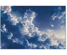 Artgeist Paveikslas - Starry Clouds and Delicate Light Over a Corner of the Sky