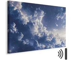 Artgeist Paveikslas - Starry Clouds and Delicate Light Over a Corner of the Sky