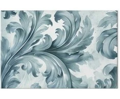 Artgeist Paveikslas - Stone Baroque Ornaments in Light Shades of Gray-Mėlyna