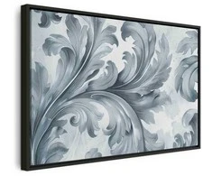 Artgeist Paveikslas - Stone Baroque Ornaments in Light Shades of Gray-Mėlyna
