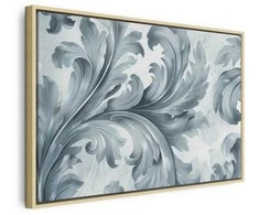Artgeist Paveikslas - Stone Baroque Ornaments in Light Shades of Gray-Mėlyna