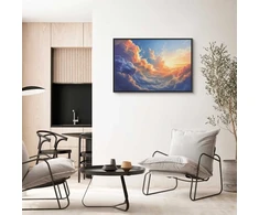 Artgeist Paveikslas - Sunset Over a Cloudy Sea: A Wonderful Symphony of Colors