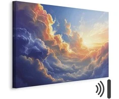 Artgeist Paveikslas - Sunset Over a Cloudy Sea: A Wonderful Symphony of Colors