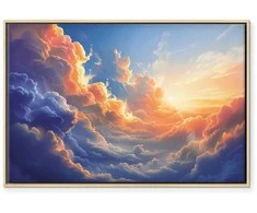 Artgeist Paveikslas - Sunset Over a Cloudy Sea: A Wonderful Symphony of Colors