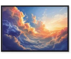 Artgeist Paveikslas - Sunset Over a Cloudy Sea: A Wonderful Symphony of Colors