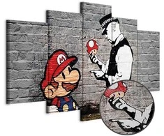 Artgeist Paveikslas - Super Mario Mushroom Cop (Banksy)