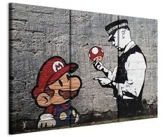 Artgeist Paveikslas - Super Mario Mushroom Cop by Banksy