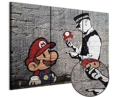 Artgeist Paveikslas - Super Mario Mushroom Cop by Banksy