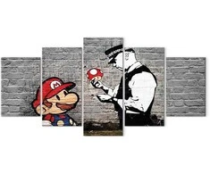 Artgeist Paveikslas - Super Mario Mushroom Cop (Banksy)