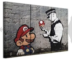 Artgeist Paveikslas - Super Mario Mushroom Cop by Banksy