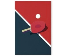 Artgeist Paveikslas - Table Tennis - Racket and Ball on the Table