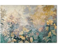 Artgeist Paveikslas - Tapestry Pattern with a Meadow and Flowers Kilim with a Spring Motif