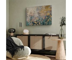 Artgeist Paveikslas - Tapestry Pattern with a Meadow and Flowers Kilim with a Spring Motif