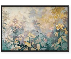 Artgeist Paveikslas - Tapestry Pattern with a Meadow and Flowers Kilim with a Spring Motif