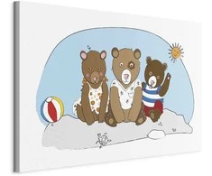 Artgeist Paveikslas - Teddy Bears on the Beach (1 Part) Wide