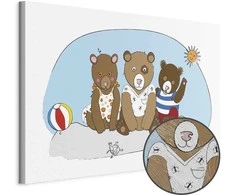 Artgeist Paveikslas - Teddy Bears on the Beach (1 Part) Wide