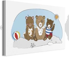 Artgeist Paveikslas - Teddy Bears on the Beach (1 Part) Wide