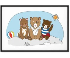 Artgeist Paveikslas - Teddy Bears on the Beach (1 Part) Wide