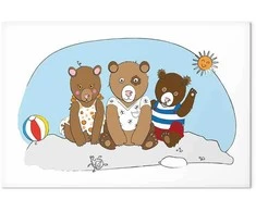 Artgeist Paveikslas - Teddy Bears on the Beach (1 Part) Wide