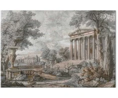 Artgeist Paveikslas - Temple on a hill - Greek architecture in subdued colours