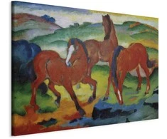 Artgeist Paveikslas - The Raudona Horses (Grazing Horses IV) (Franz Marc)