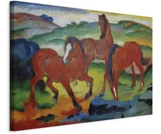 Artgeist Paveikslas - The Raudona Horses (Grazing Horses IV) (Franz Marc)