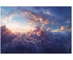 Artgeist Paveikslas - The Sun in Hiding: The Golden Face of the Sky Over a Cloudy Sea